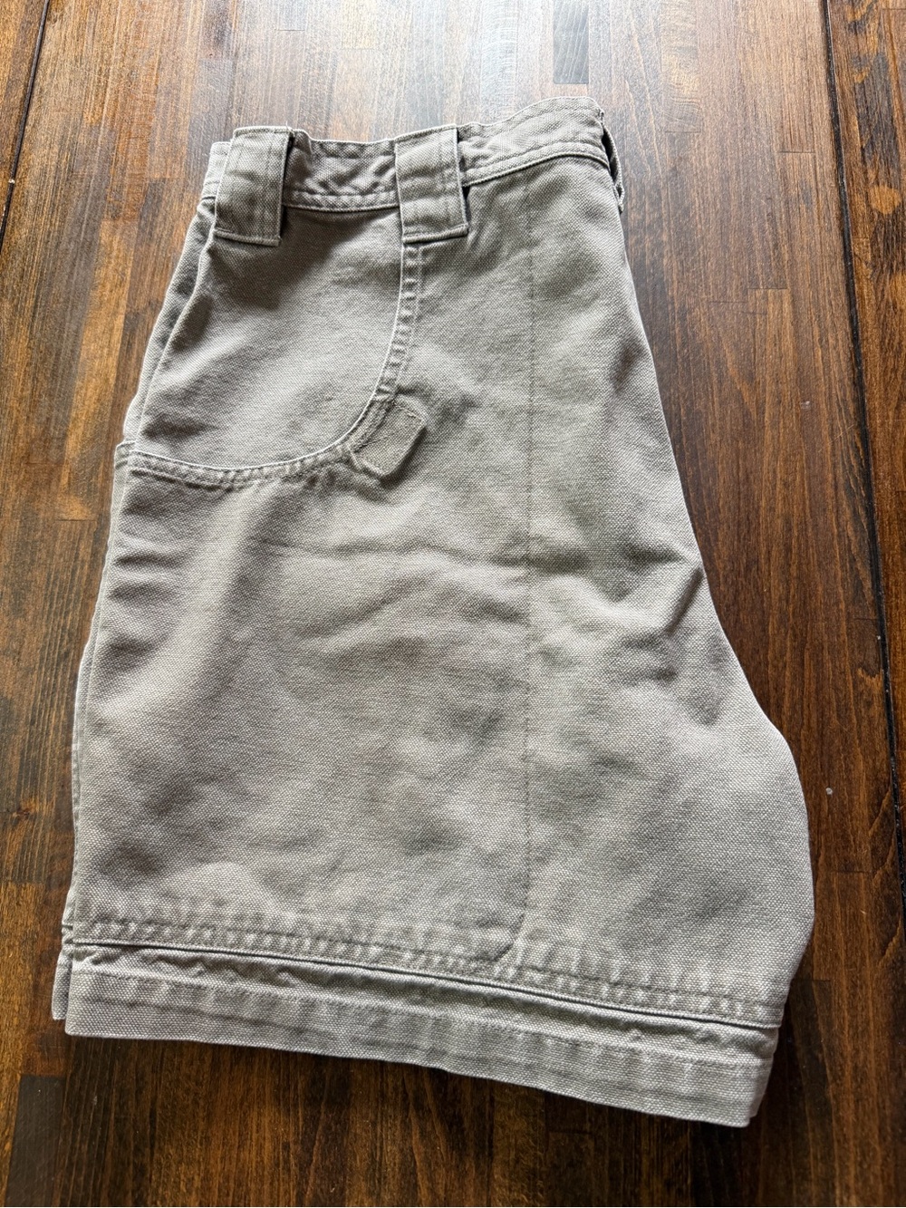 LL Bean Cargo Canvas Utility Shorts Mens 34x6 Green Cotton Outdoor OKC97 VTG